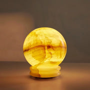 MarbleSphere | Elegant Sculptural Bedroom Table Lamp for Ambient Lighting 2