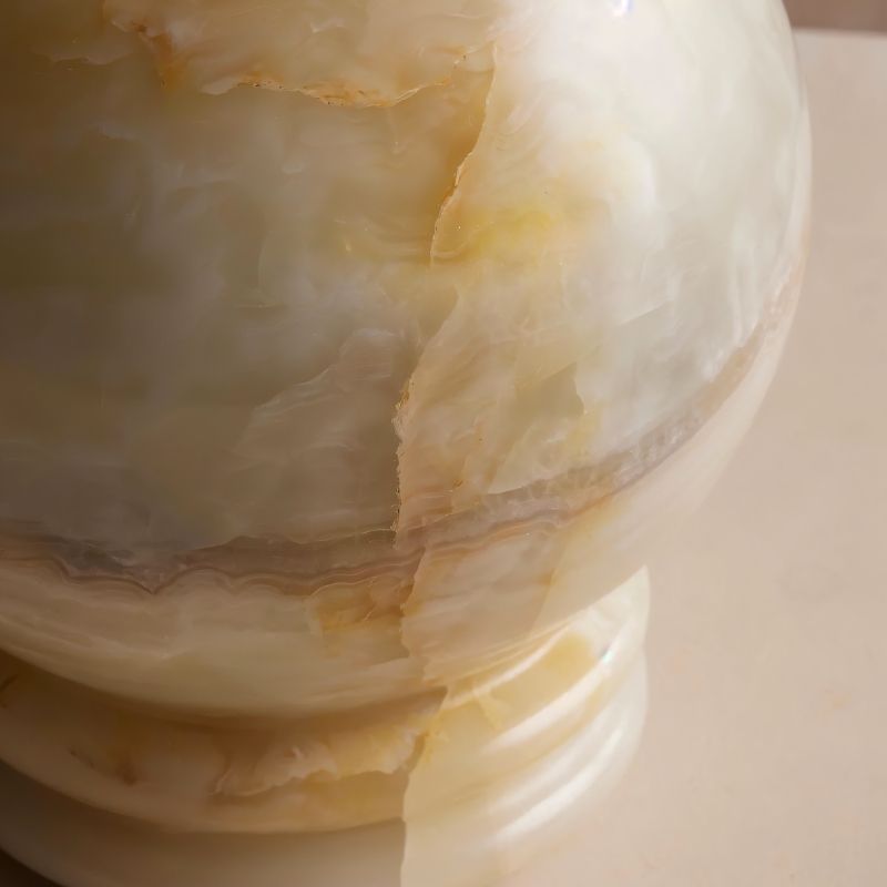 MarbleSphere | Elegant Sculptural Bedroom Table Lamp for Ambient Lighting 6