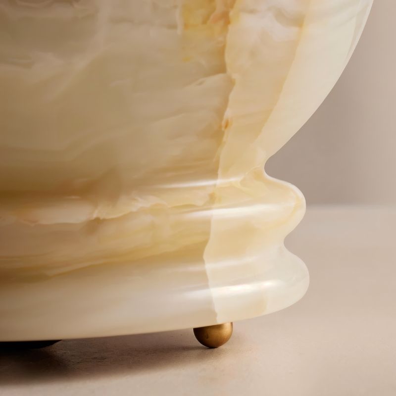 MarbleSphere | Elegant Sculptural Bedroom Table Lamp for Ambient Lighting 7