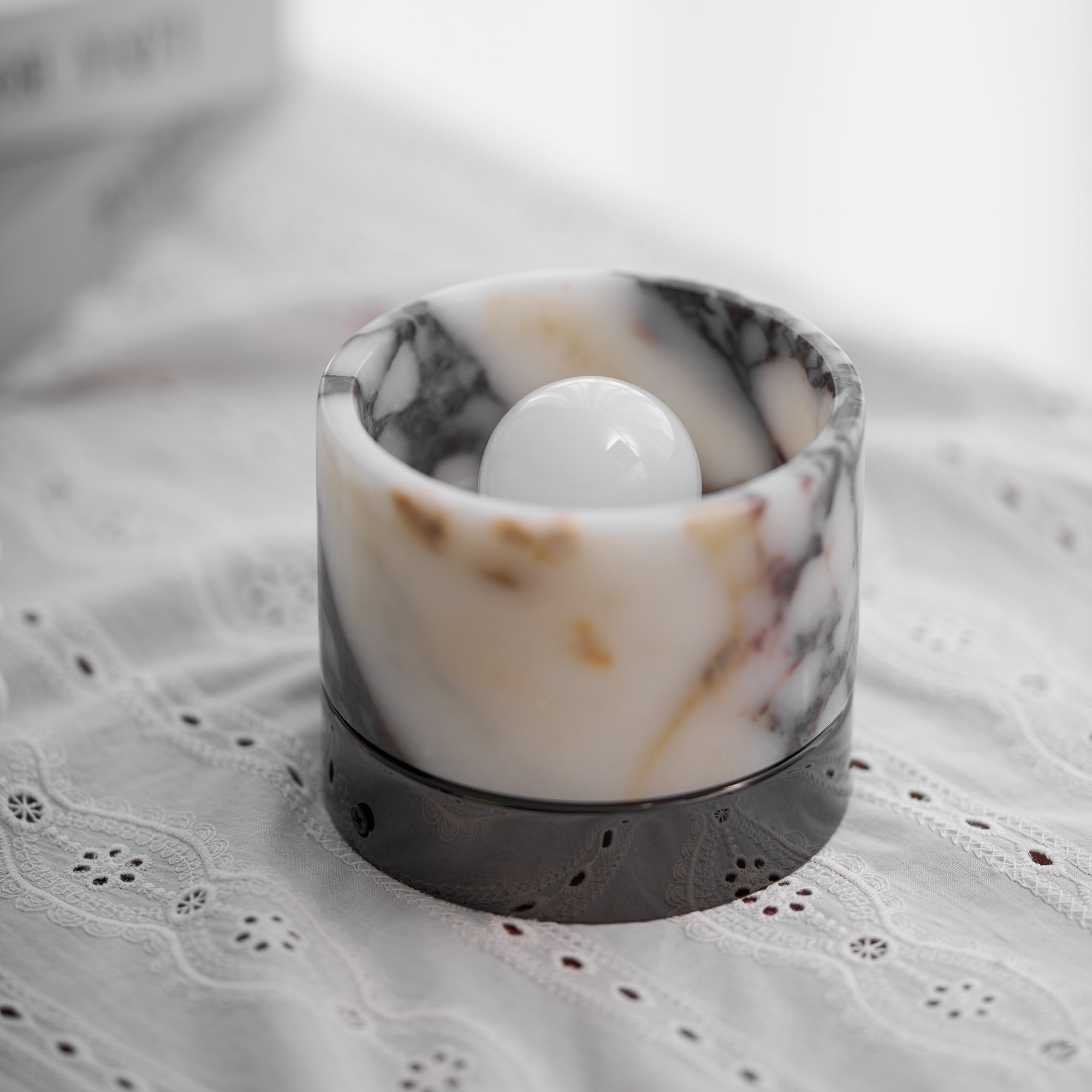 Freyza | Plafonnier rond en marbre Ivinir – chambre, salon