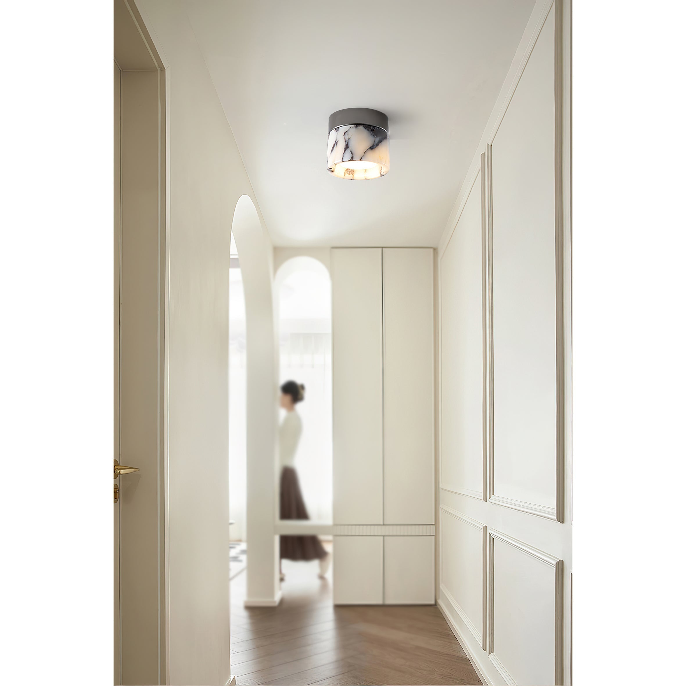 Freyza | Plafonnier rond en marbre Ivinir – chambre, salon