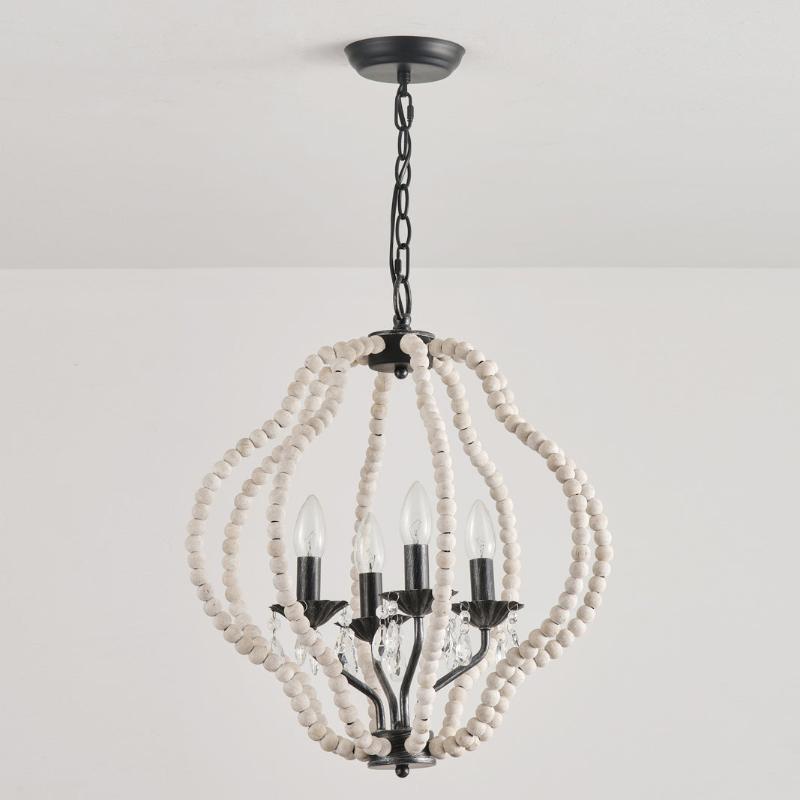 Freyza | Ulthaara Holz-Kristall-Kristallholz-Kronleuchter – Esszimmer Wohnzimmer