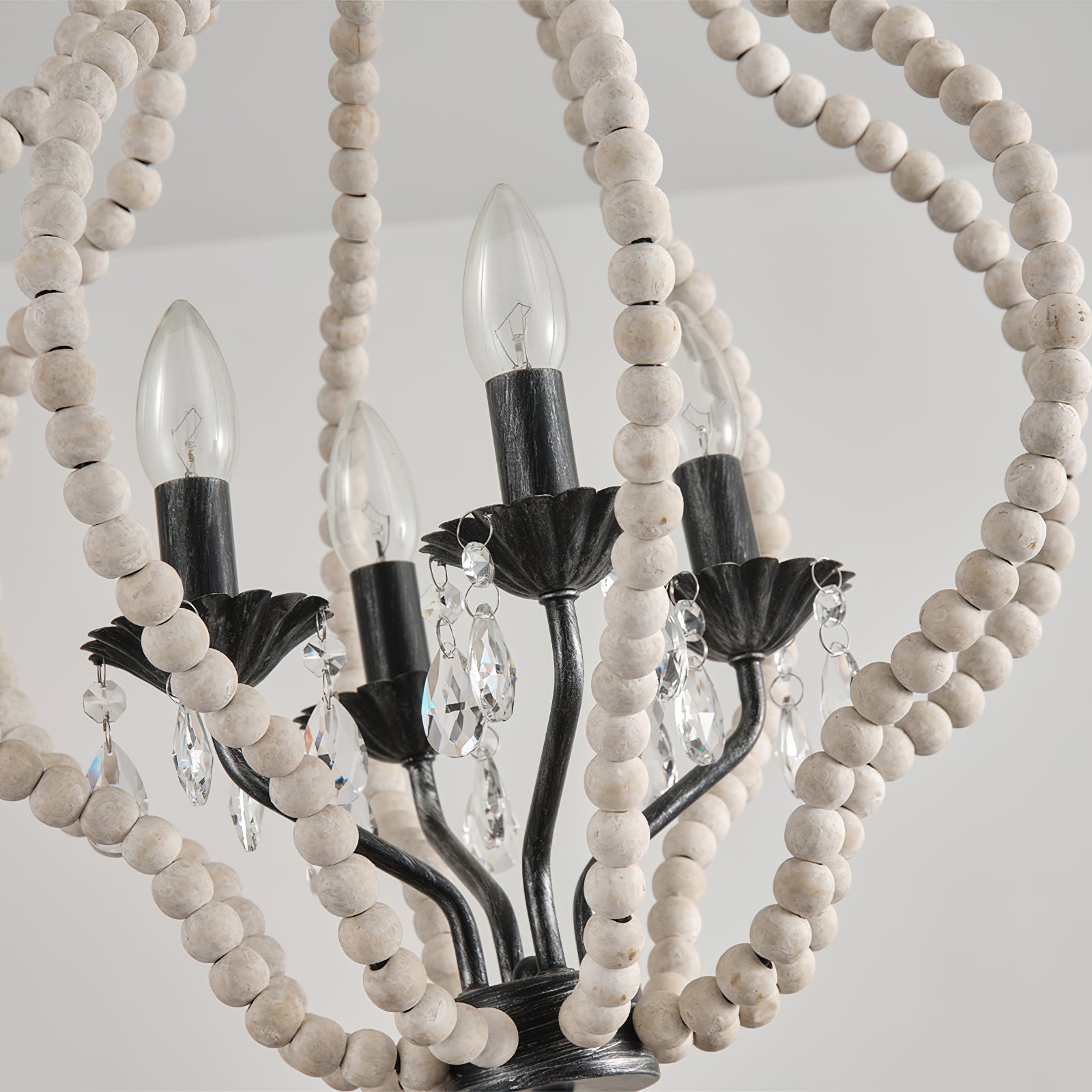 Freyza | Ulthaara Holz-Kristall-Kristallholz-Kronleuchter – Esszimmer Wohnzimmer