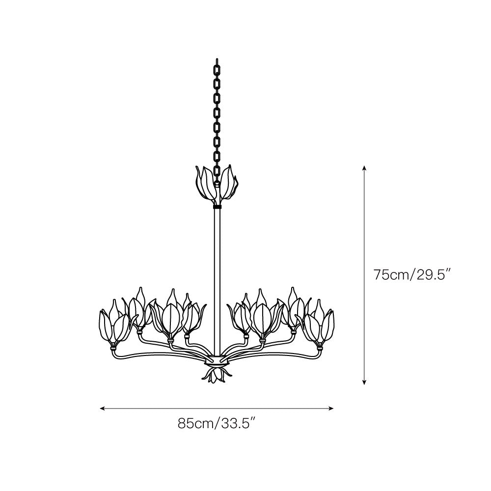 Freyza | Syvenira Tulpen-Kronleuchter – Esszimmer, Wohnzimmer