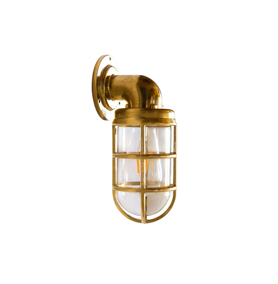 Freyza | Evthaia Vintage Industrial Glass Wall Light – Industrial Bedroom Hallway