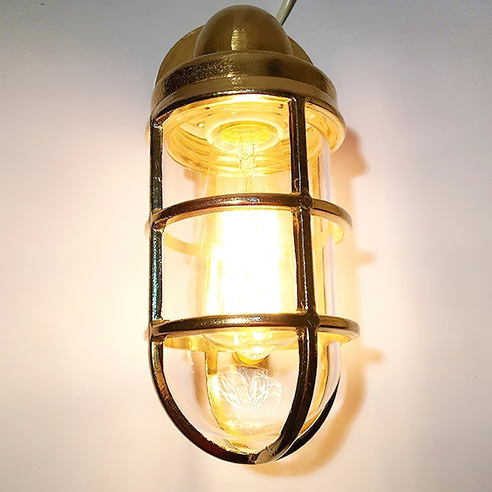 Freyza | Evthaia Vintage Industrial Glass Wall Light – Industrial Bedroom Hallway