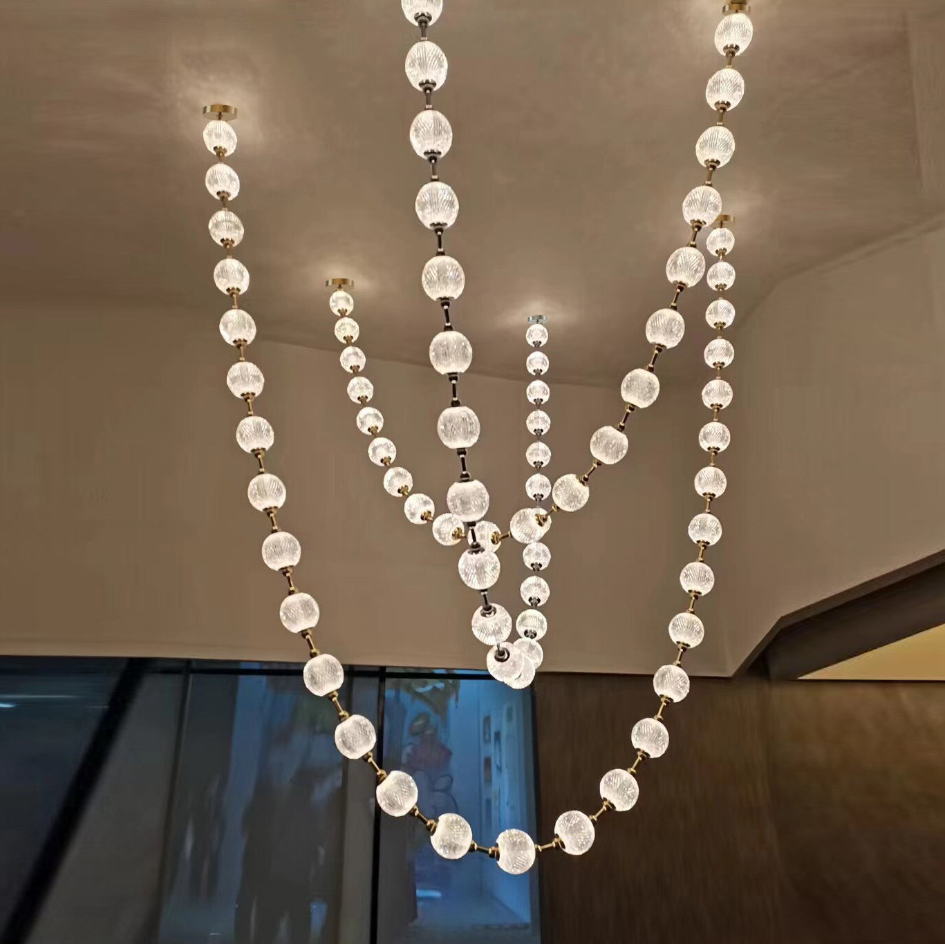 Freyza | Myphais Beaded Plastic Chandelier – Dining Room Living Room