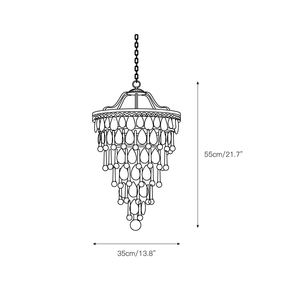Freyza | Blink Unique Inverted Crystal Chandelier – Dining Room Living Room