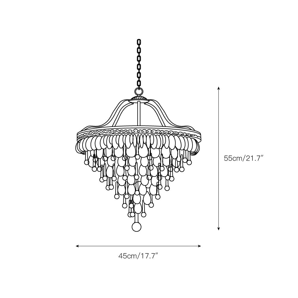 Freyza | Blink Unique Inverted Crystal Chandelier – Dining Room Living Room