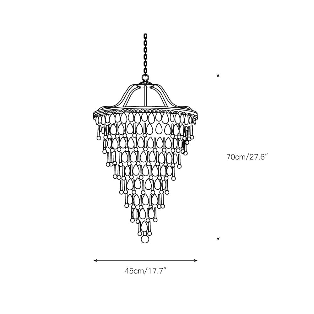 Freyza | Blink Unique Inverted Crystal Chandelier – Dining Room Living Room