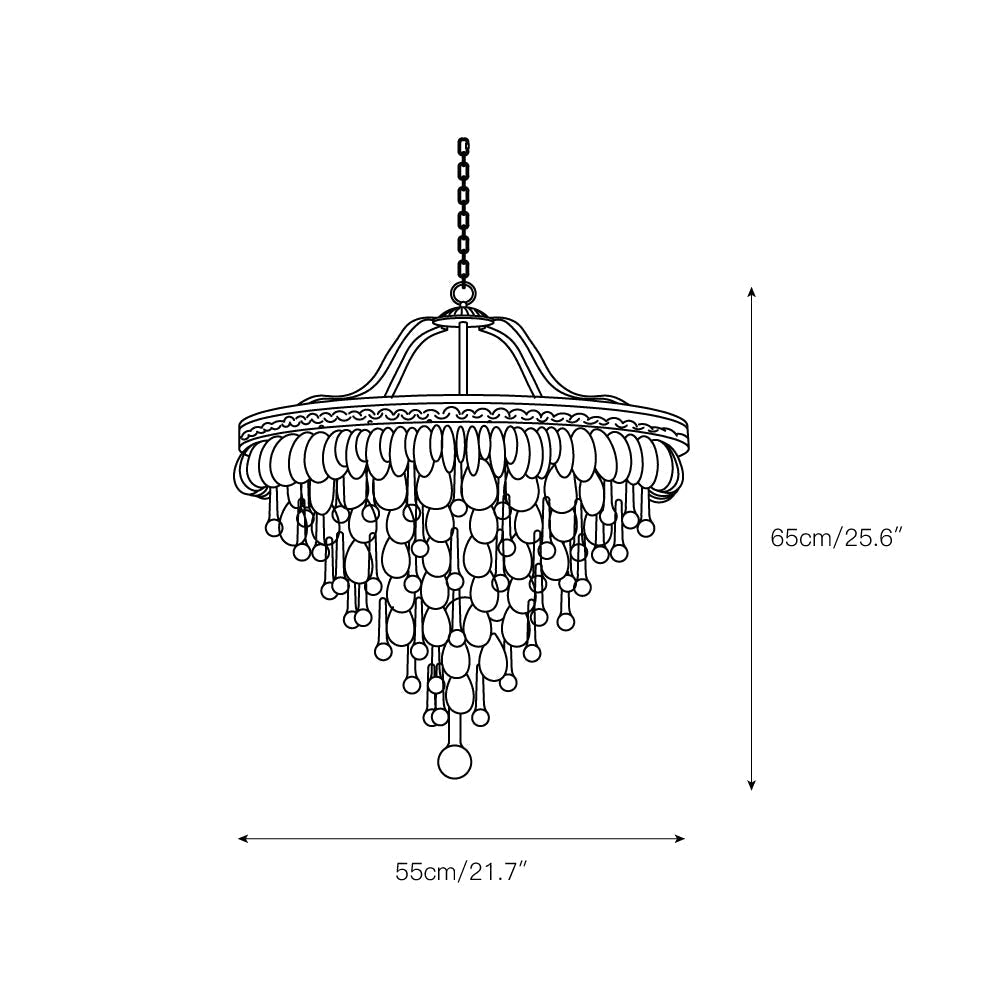 Freyza | Blink Unique Inverted Crystal Chandelier – Dining Room Living Room