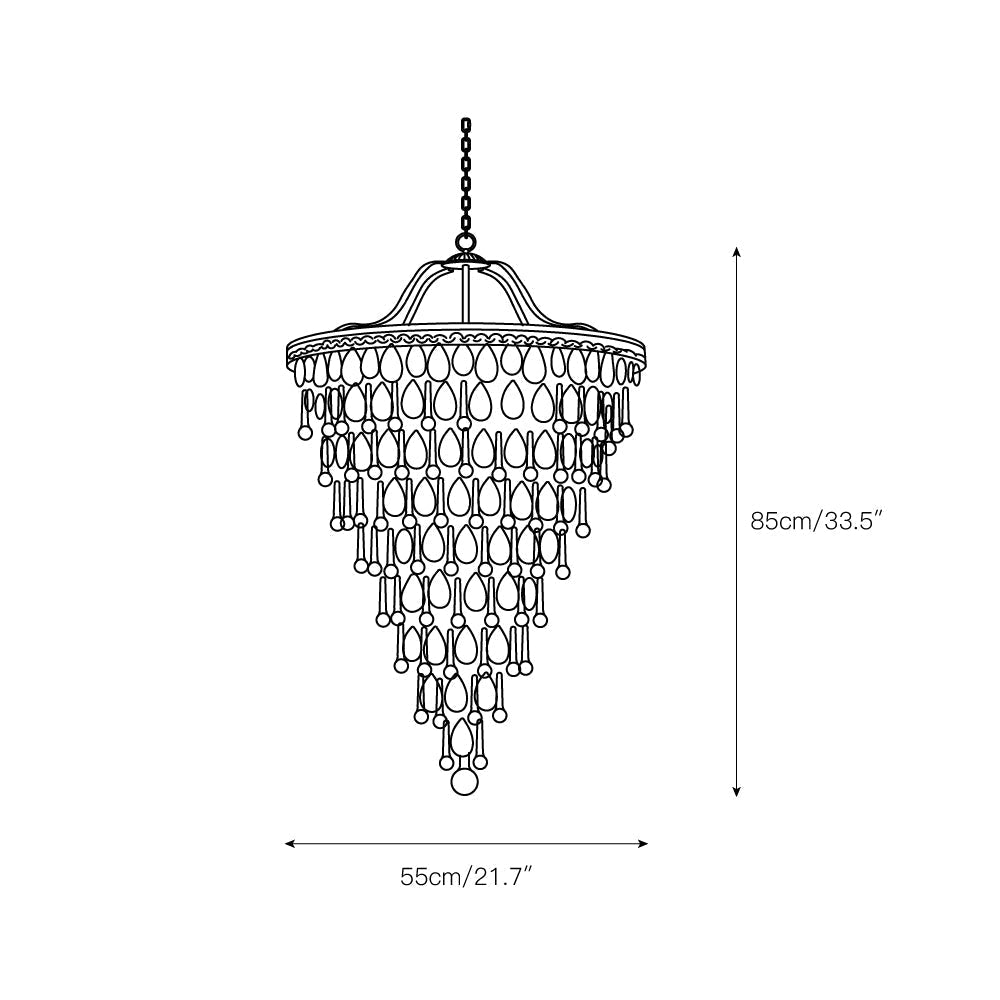 Freyza | Blink Unique Inverted Crystal Chandelier – Dining Room Living Room