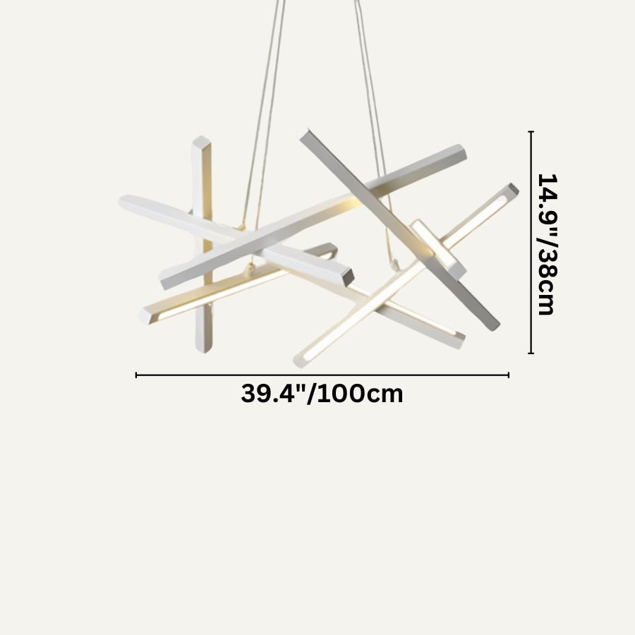 Freyza - Modern Black Gold Chandelier Light with Artistic Design