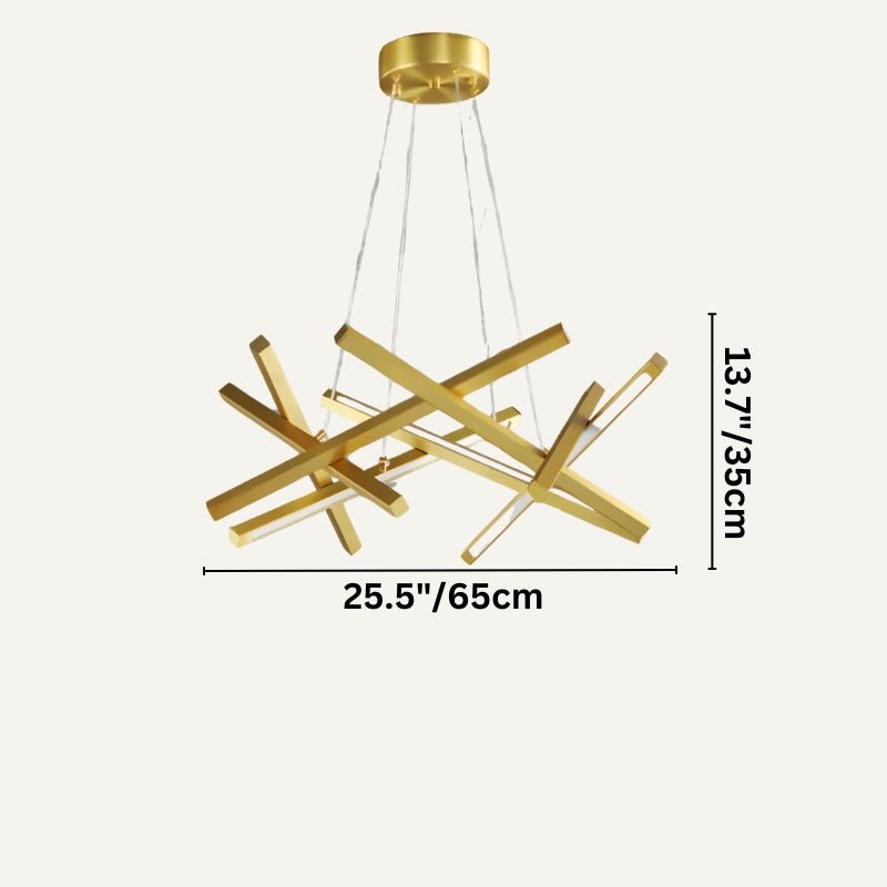 Freyza - Modern Black Gold Chandelier Light with Artistic Design