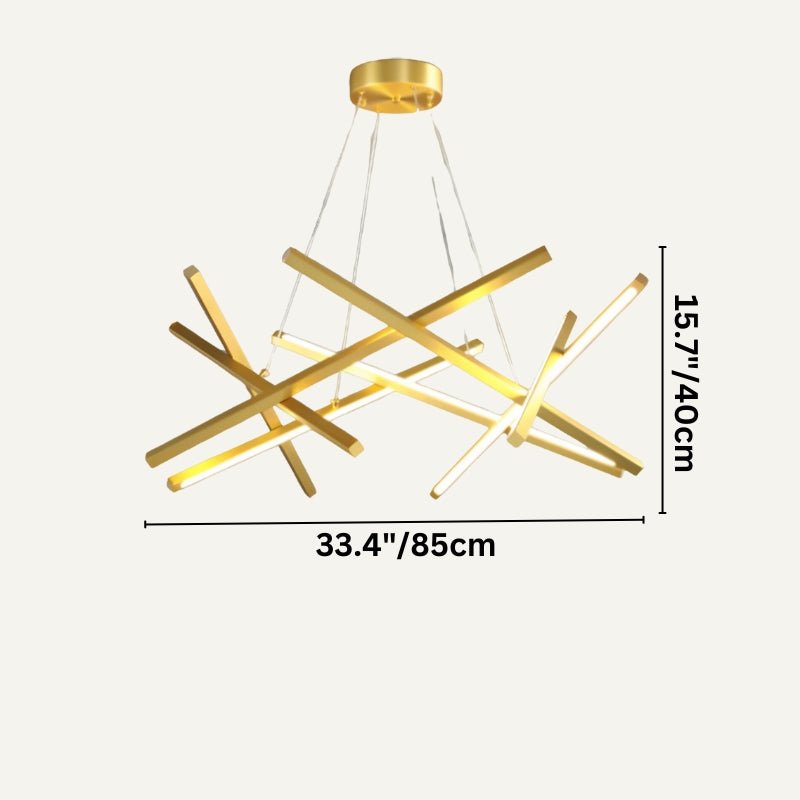 Freyza - Modern Black Gold Chandelier Light with Artistic Design