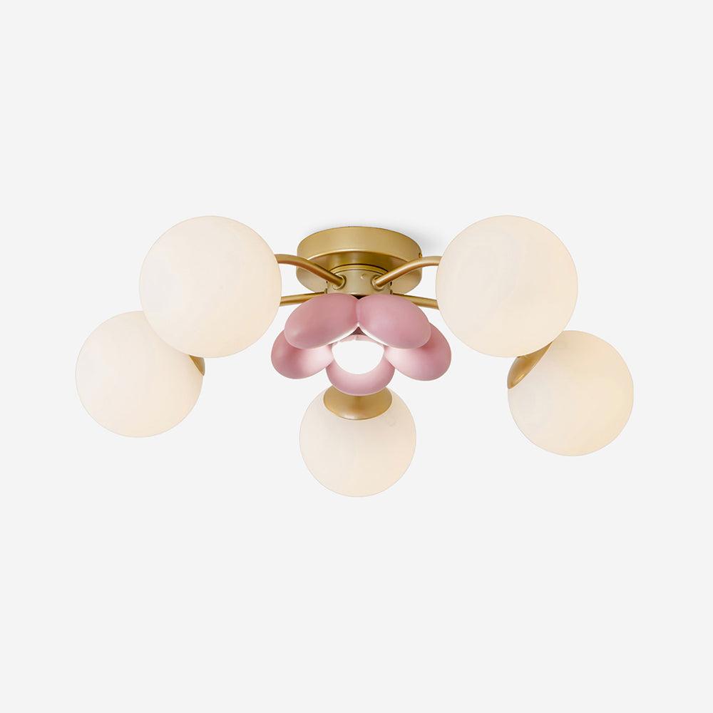 Freyza | Plafonnier à lumière affleurante Blossura rose pétale – chambre, couloir, cuisine