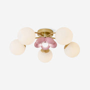 Freyza | Plafonnier à lumière affleurante Blossura rose pétale – chambre, couloir, cuisine
