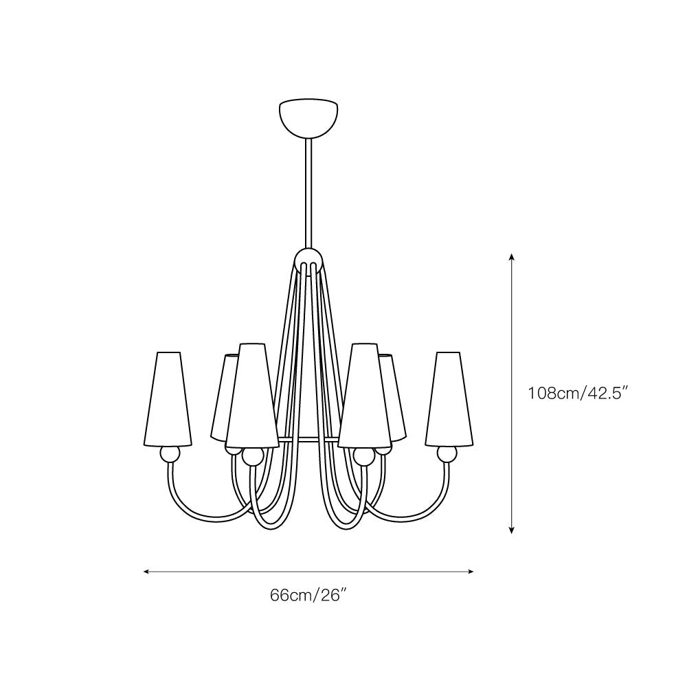 Freyza | Calire Vintage Industrial Fabric Chandelier – Industrial Dining Room Living Room
