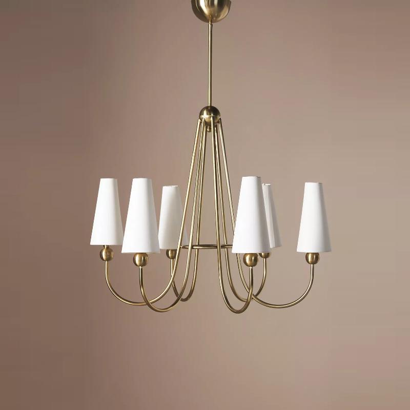 Freyza | Calire Vintage Industrial Fabric Chandelier – Industrial Dining Room Living Room
