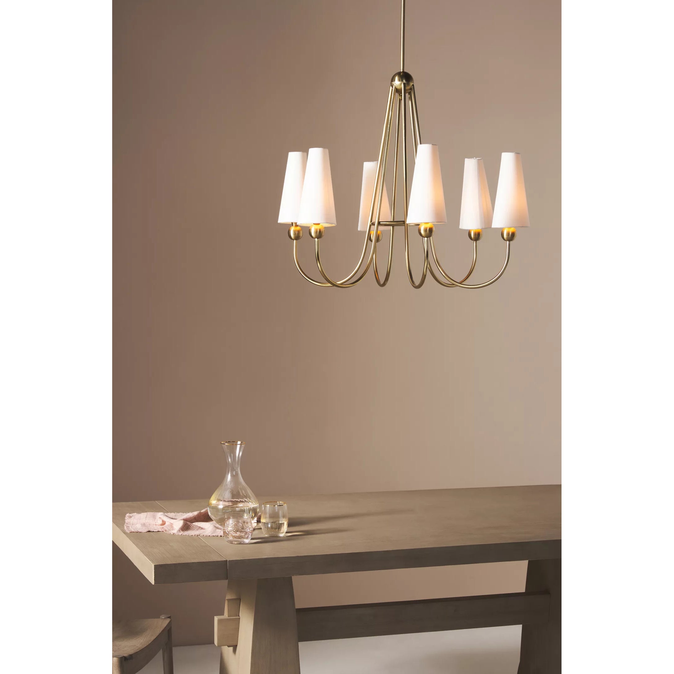 Freyza | Calire Vintage Industrial Fabric Chandelier – Industrial Dining Room Living Room