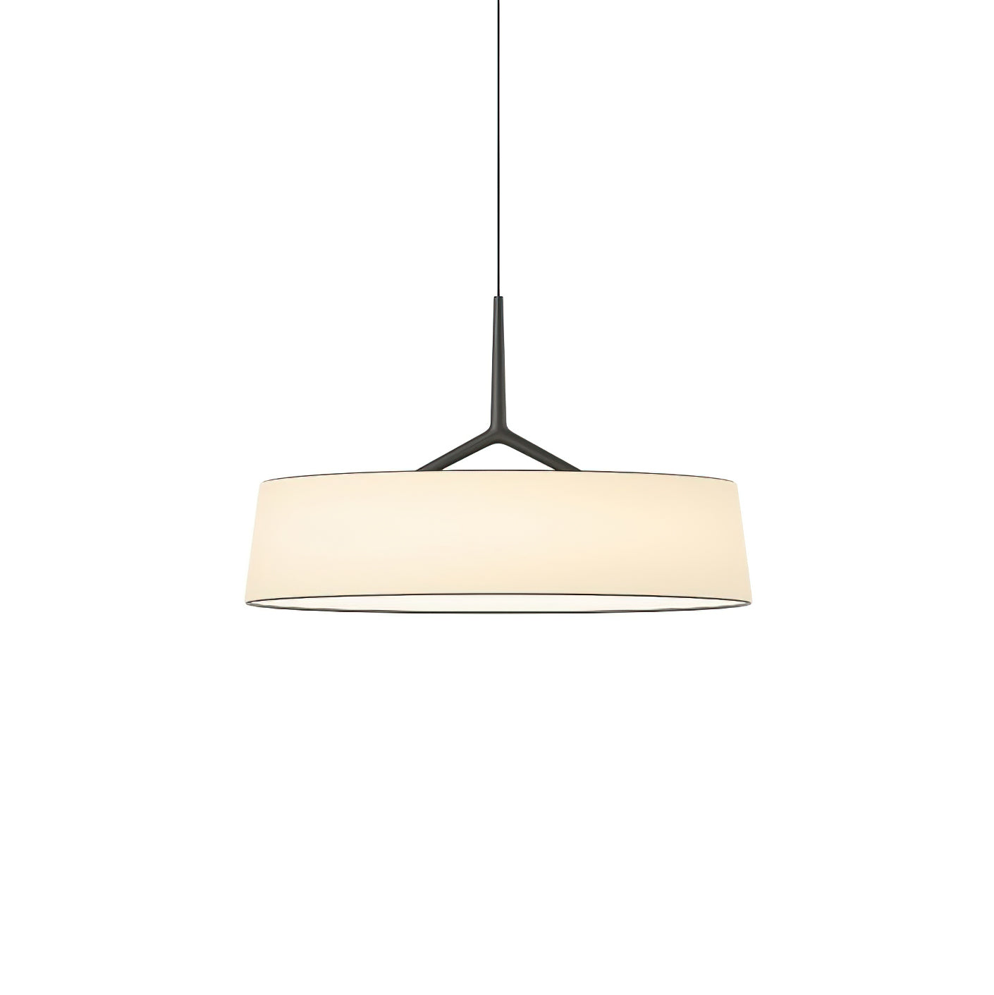 Freyza | Suspension blanche en tissu, noire et blanche – Luminaire suspendu pour cuisine et salle à manger