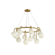 Freyza | Zotalara Messing-Alabaster-Kronleuchter – Esszimmer Wohnzimmer