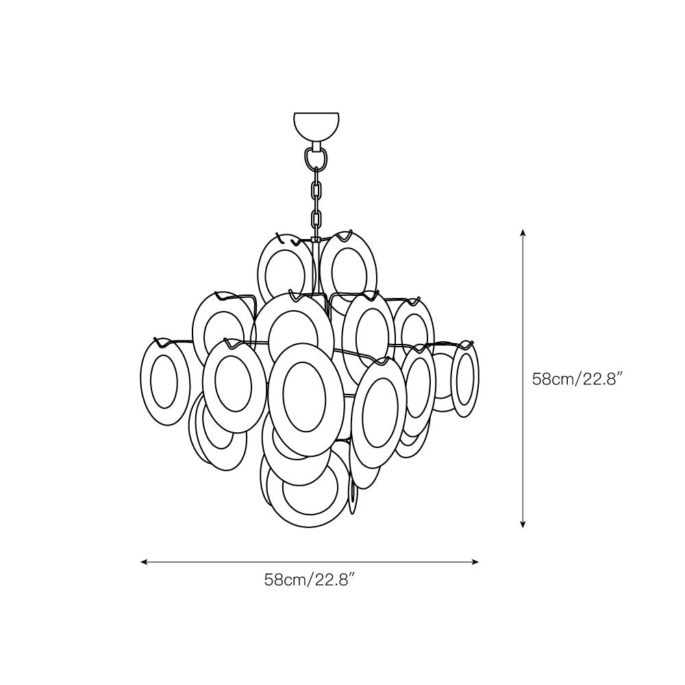 Freyza | Evvinos Glass Chandelier Glass Chandelier – Dining Room Living Room