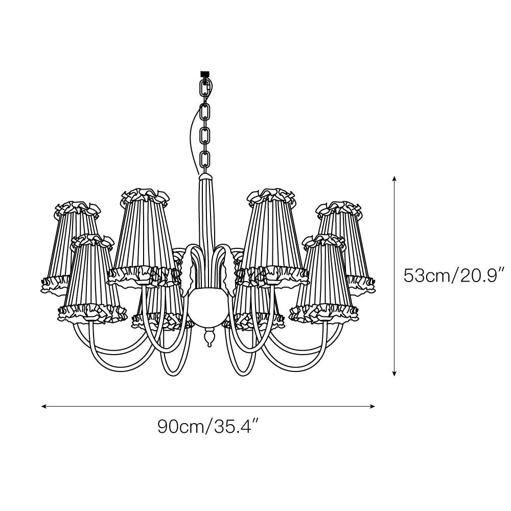 Freyza | Ervaren Vintage Postmodern Fabric Chandelier – Modern Dining Room Living Room