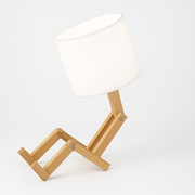 MechanoWood | Stylish Adjustable Humanoid Table Lamp Design 0