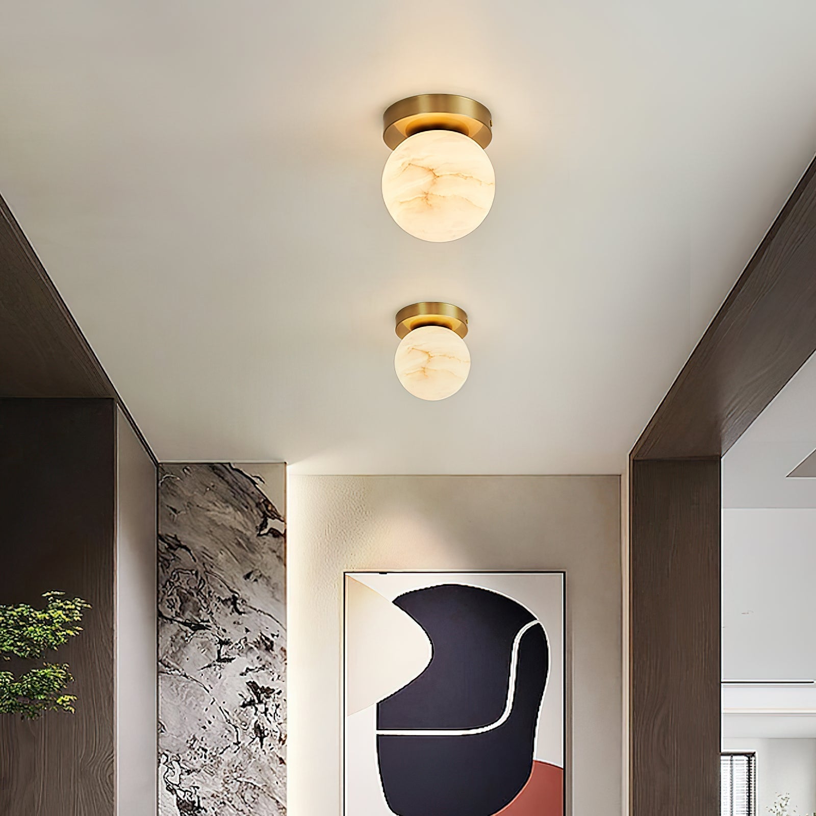 Freyza | Cedoria Alabaster Ceiling Ceiling Light – Bedroom Living Room