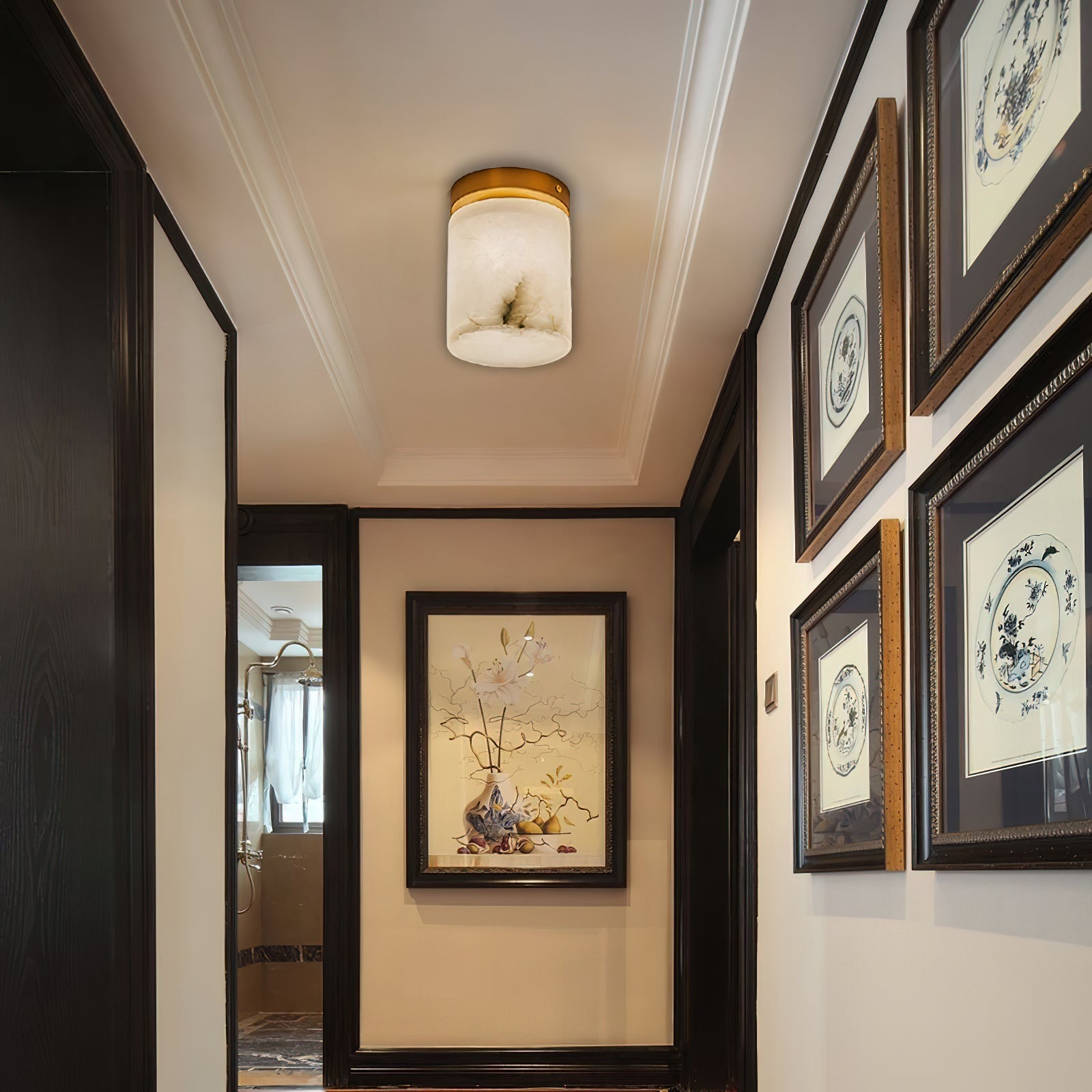 Freyza | Cedoria Alabaster Ceiling Ceiling Light – Bedroom Living Room