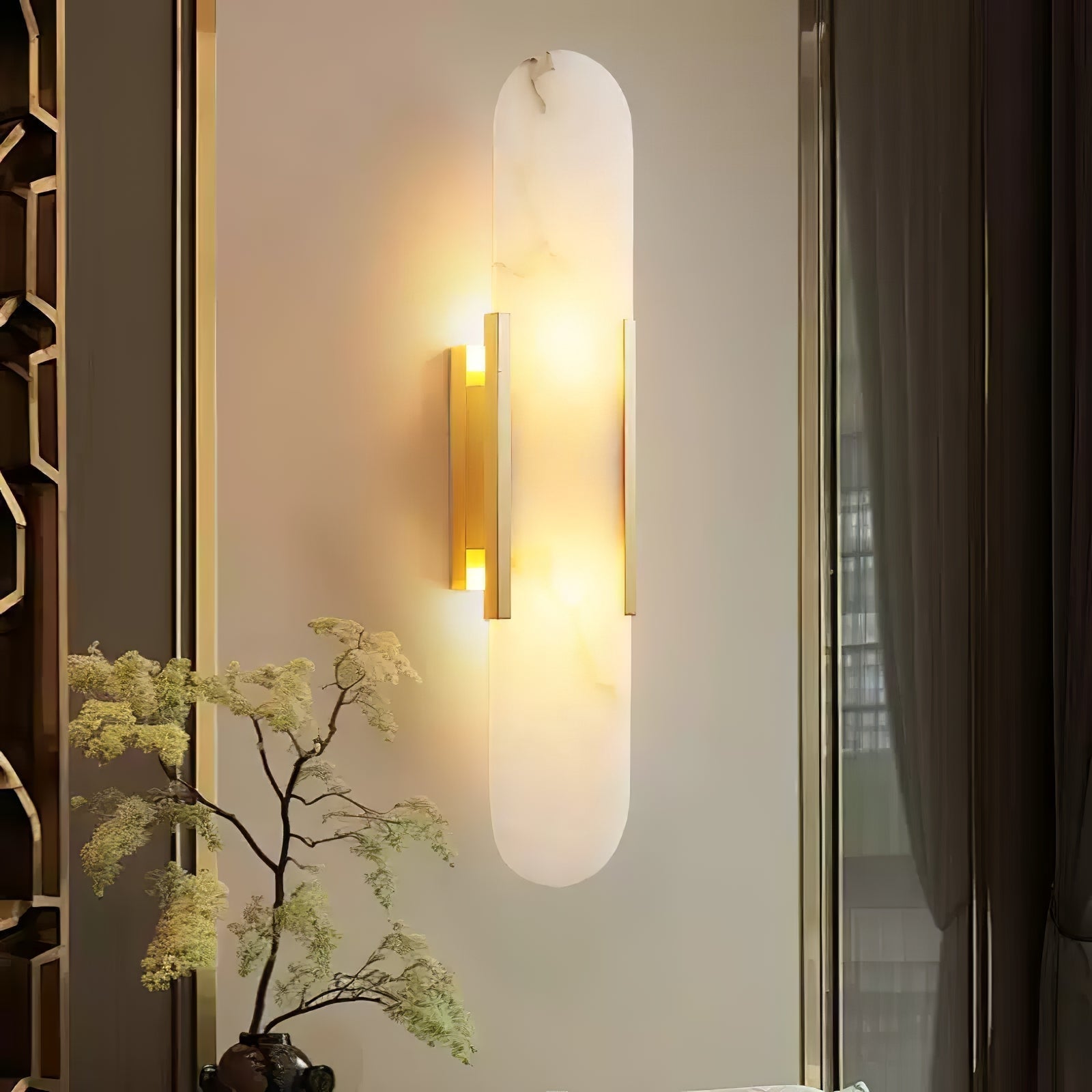 Freyza | Veo Luxury Alabaster Indoor Wall Light – Bedroom Living Room