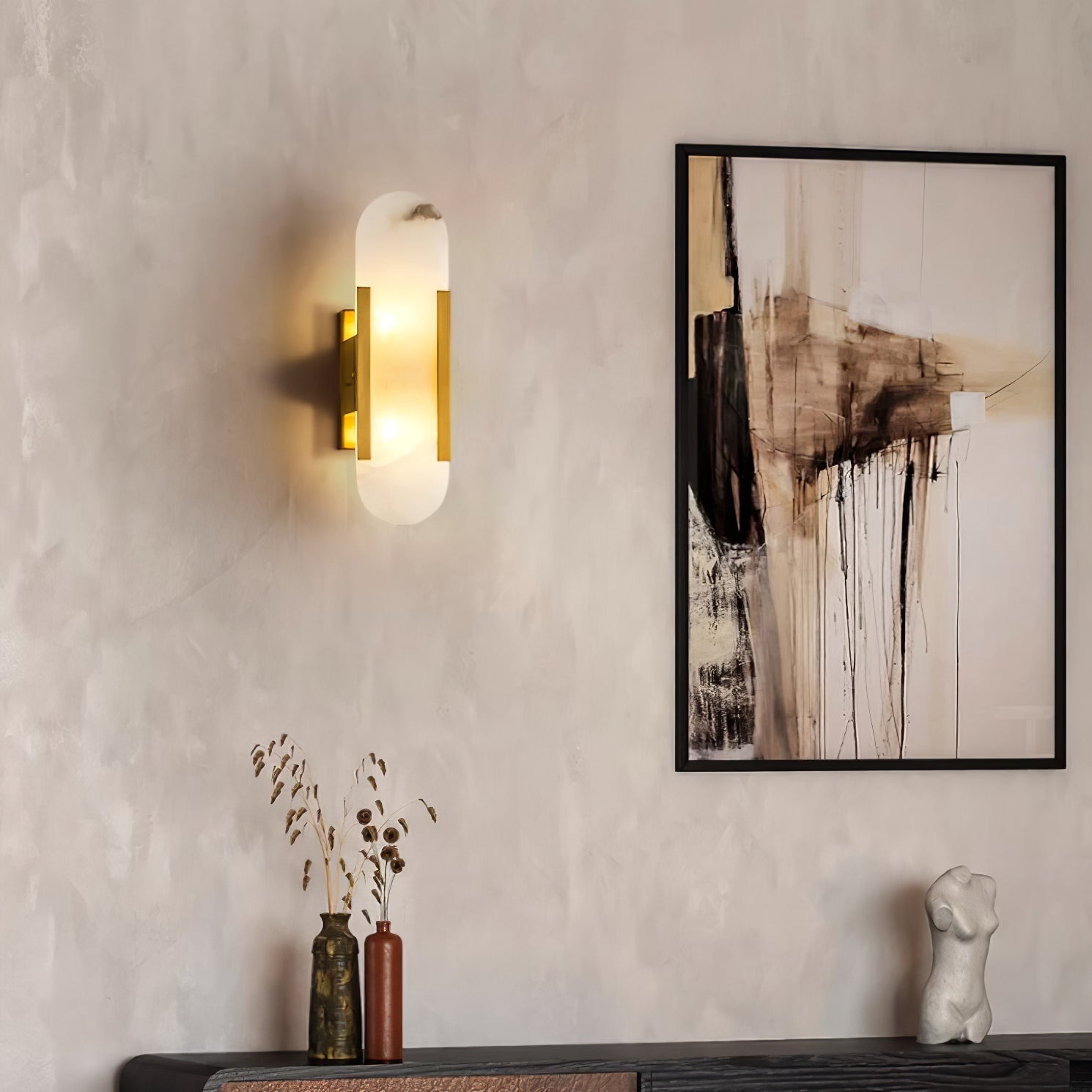 Freyza | Veo Luxury Alabaster Indoor Wall Light – Bedroom Living Room