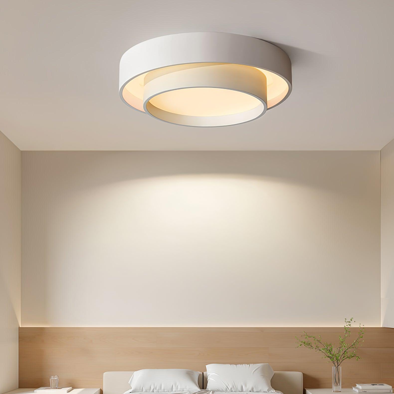 Freyza | Plafonnier encastré noir et blanc – chambre, couloir, cuisine