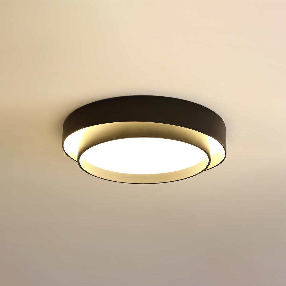 Freyza | Plafonnier encastré noir et blanc – chambre, couloir, cuisine