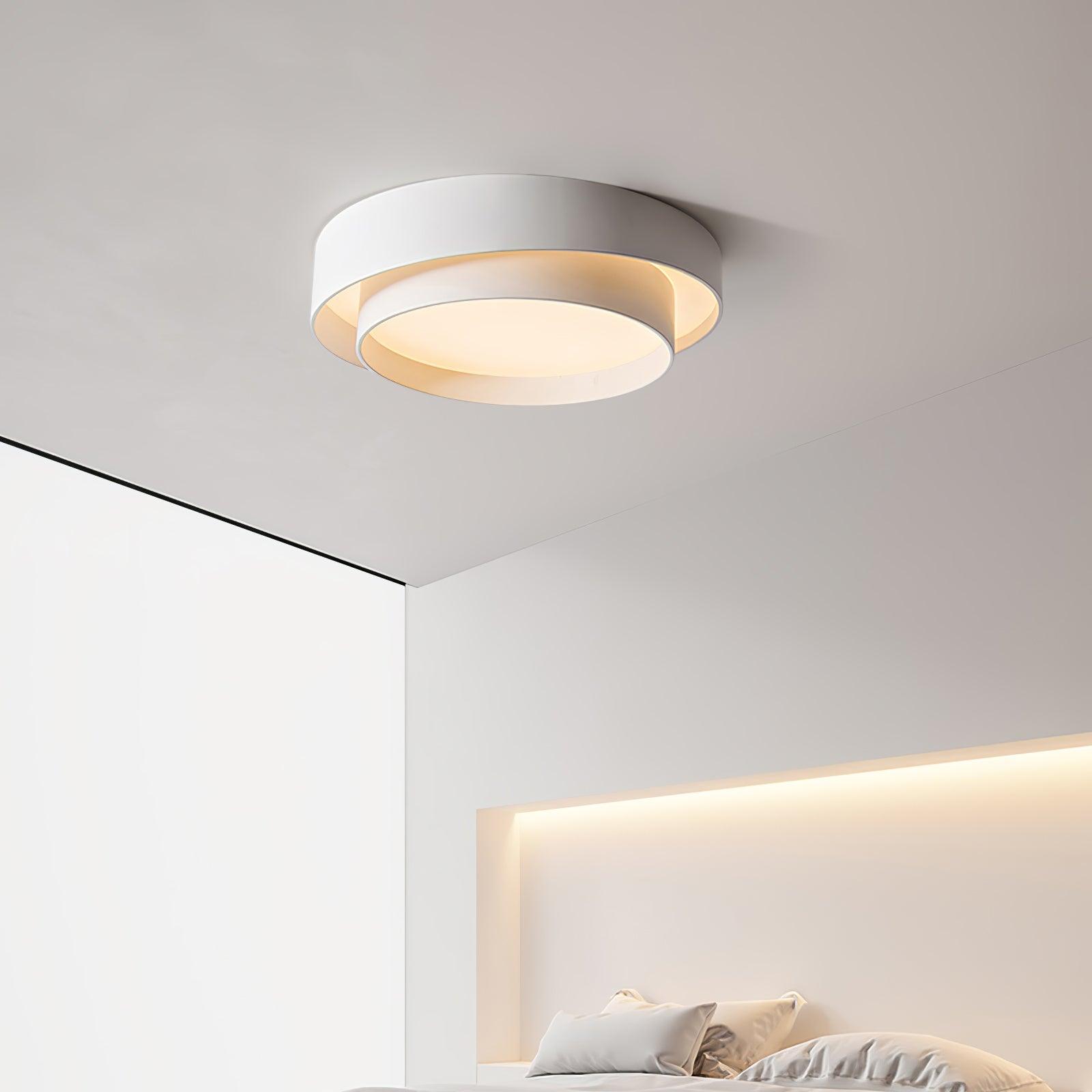 Freyza | Plafonnier encastré noir et blanc – chambre, couloir, cuisine