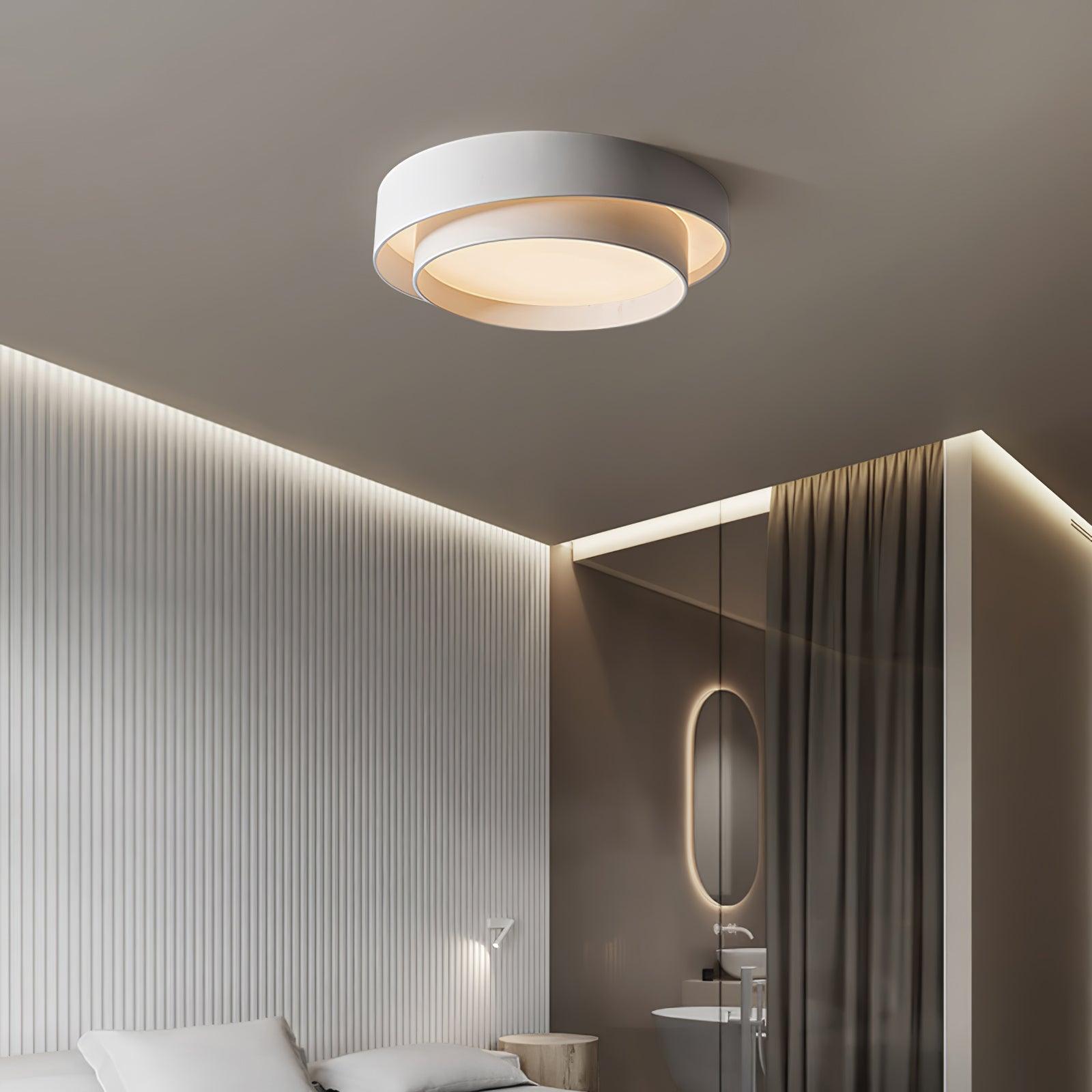 Freyza | Plafonnier encastré noir et blanc – chambre, couloir, cuisine