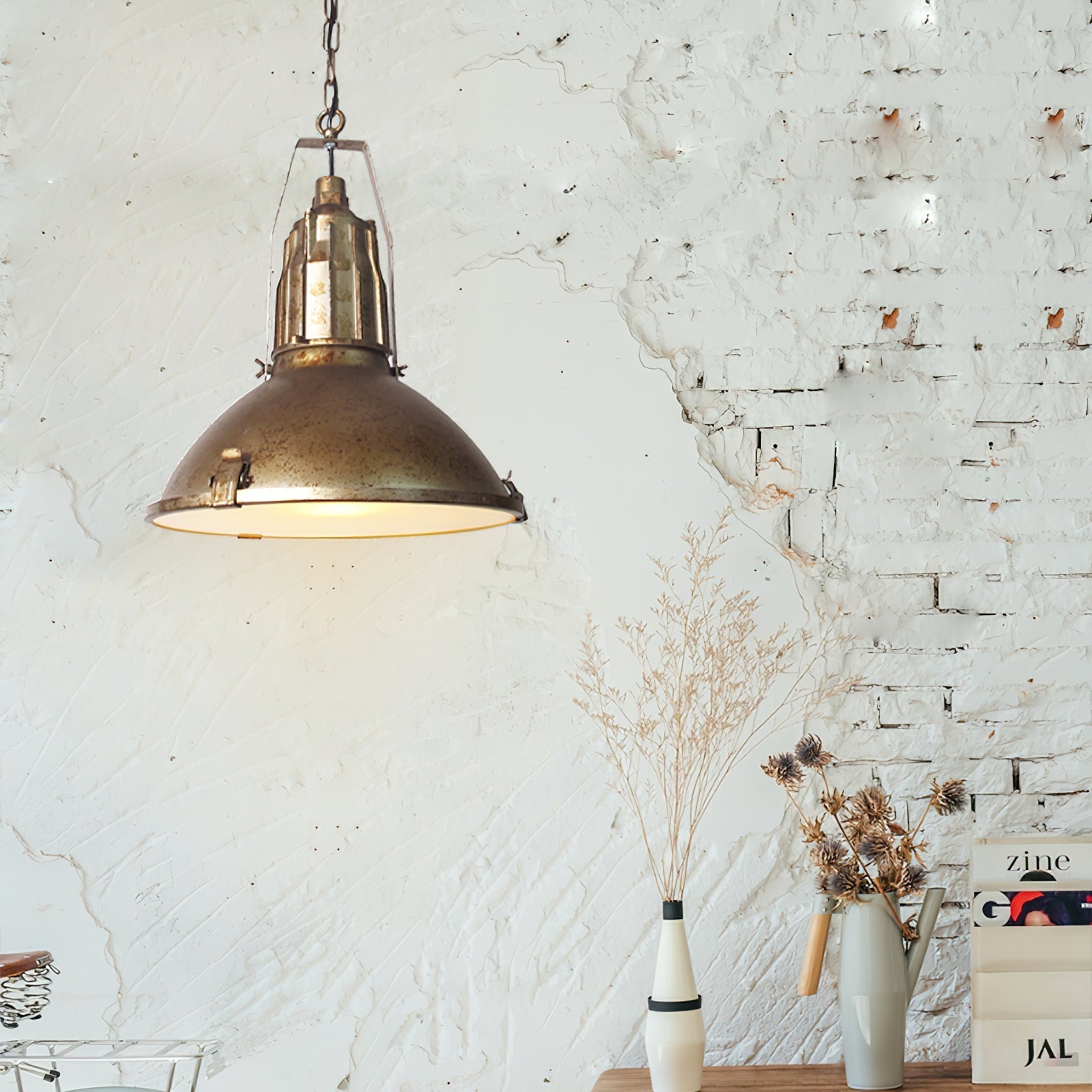 Freyza | Coshae Vintage-Industrielle Glas-Pendelleuchte – Industrielle Küche, Esszimmer