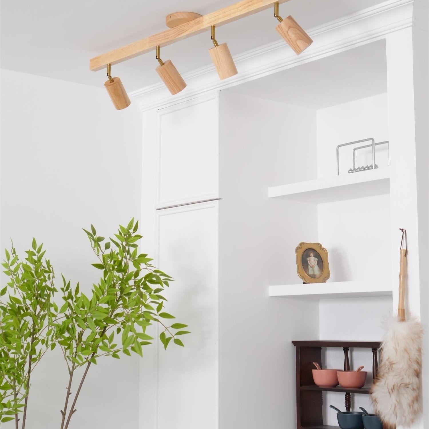 Freyza | Plafonnier en bois affleurant – Chambre, couloir, cuisine