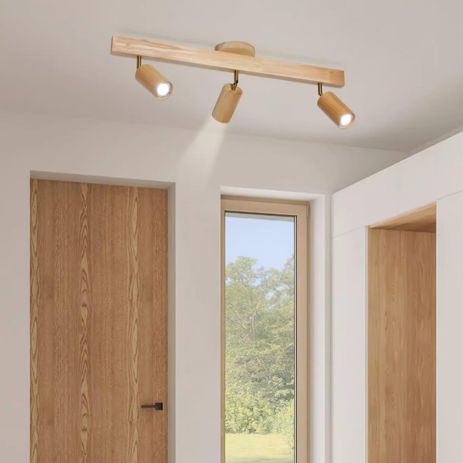 Freyza | Plafonnier en bois affleurant – Chambre, couloir, cuisine