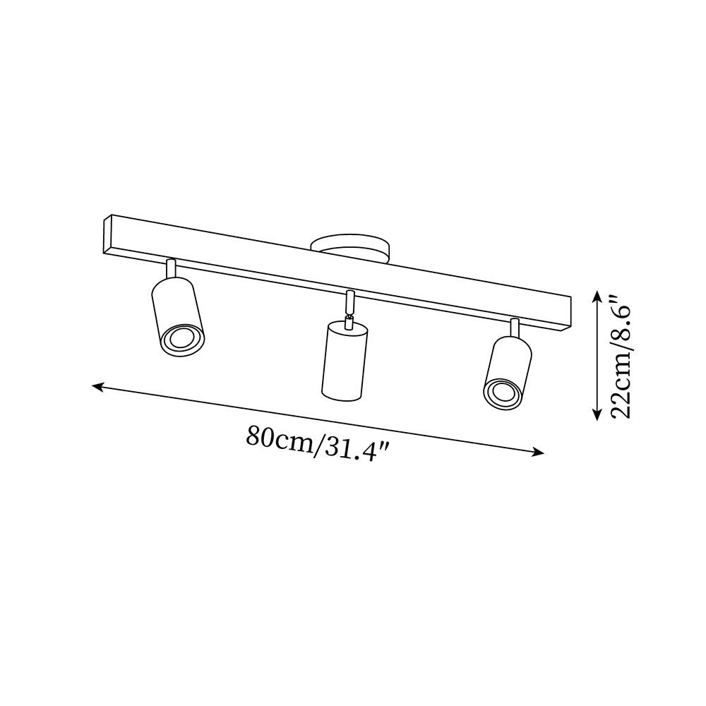 Freyza | Plafonnier en bois affleurant – Chambre, couloir, cuisine