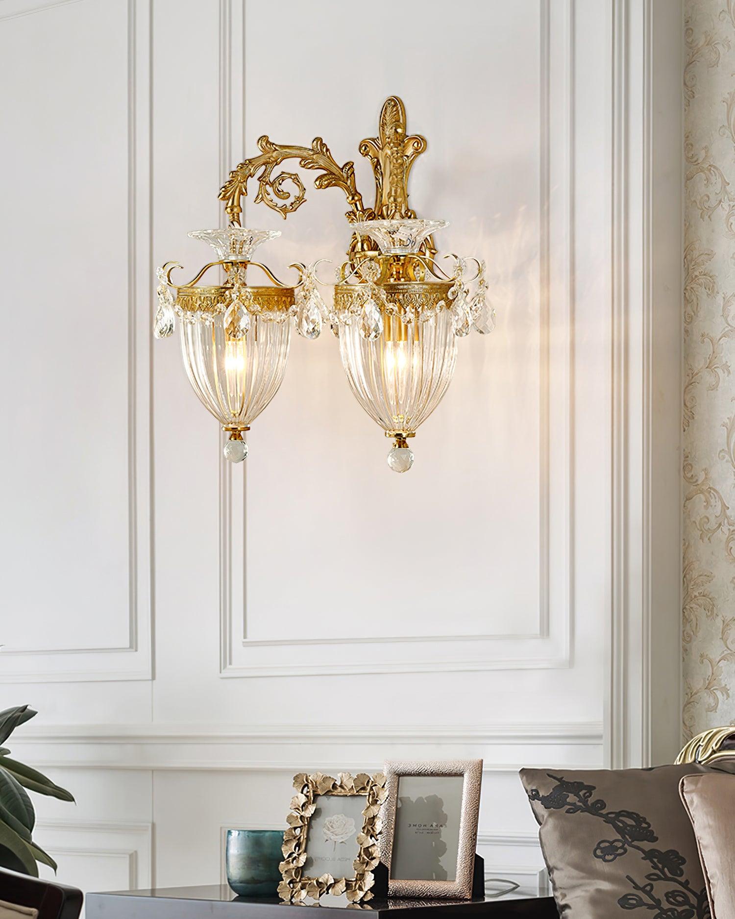 Freyza | Elosia Gold, applique murale intérieure double dorée – chambre et salon