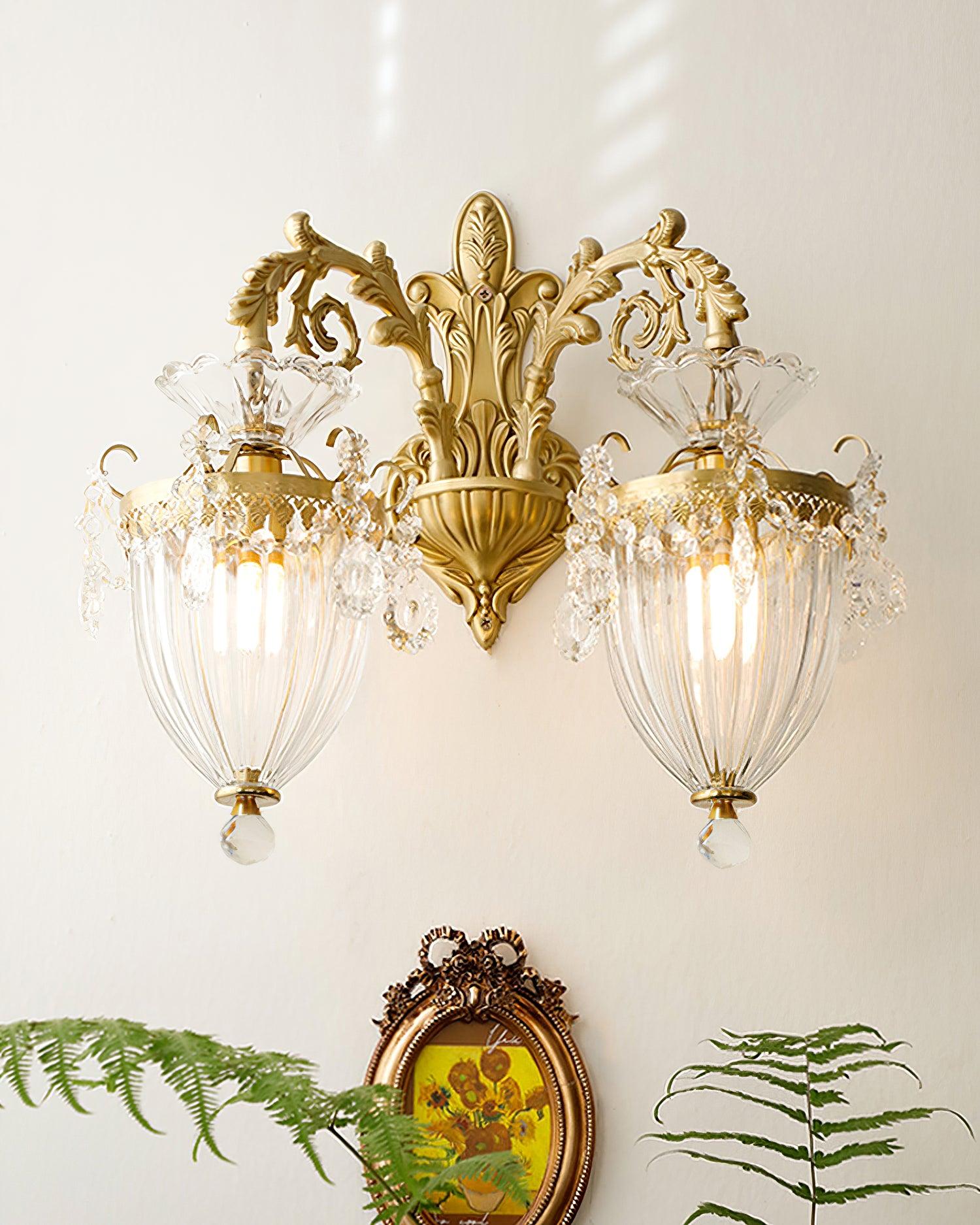 Freyza | Elosia Gold, applique murale intérieure double dorée – chambre et salon