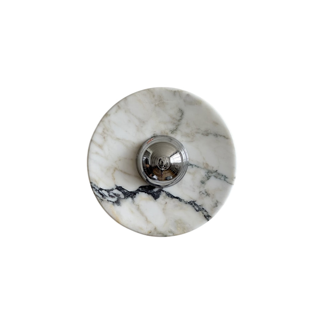 Freyza | Applique murale Alba en chrome et marbre – chambre, couloir