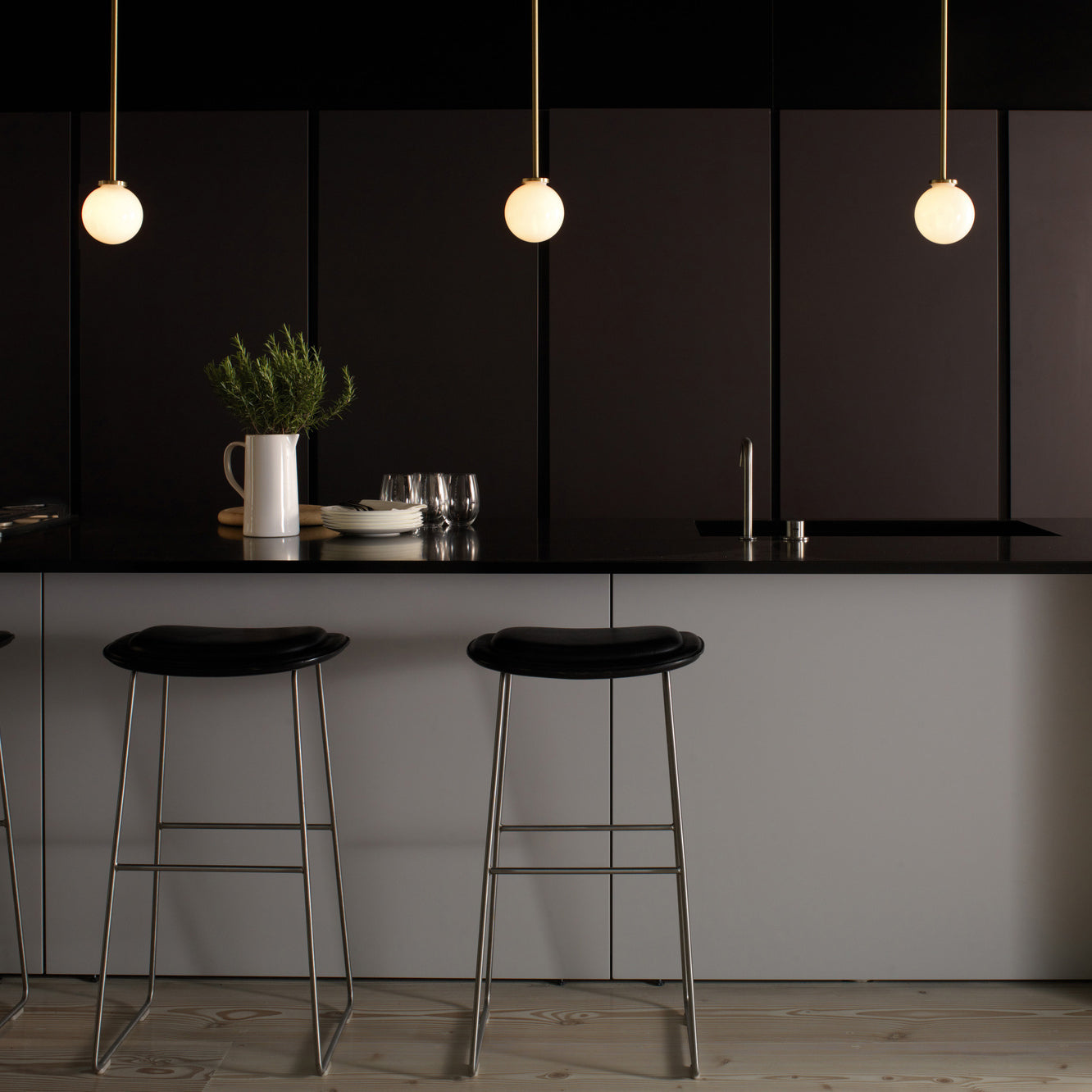 Freyza | Nyrinis Cluster-Messing-Glas-Kronleuchter – Esszimmer Wohnzimmer