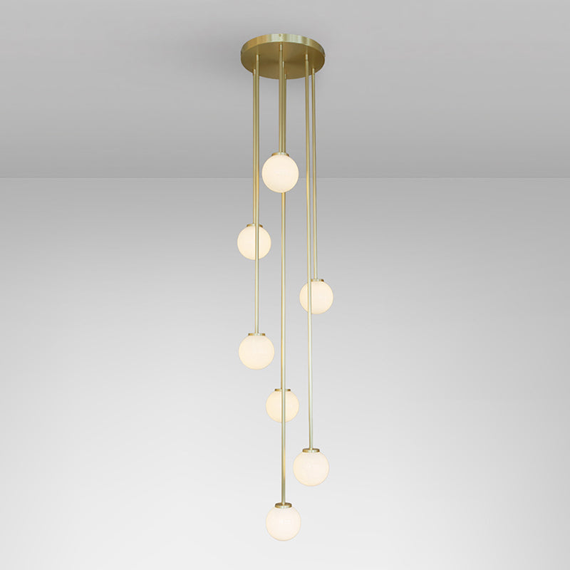 Freyza | Nyrinis Cluster-Messing-Glas-Kronleuchter – Esszimmer Wohnzimmer
