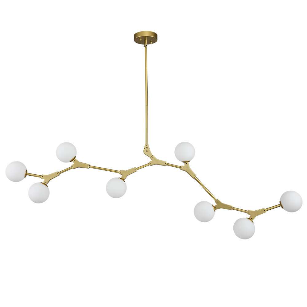 Freyza | Nivero lineare Bubble-Glas-Hängeleuchte – Esszimmer, Wohnzimmer
