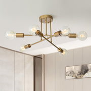 Freyza | Vallin Modern Brass Brass Ceiling Light – Modern Bedroom Living Room