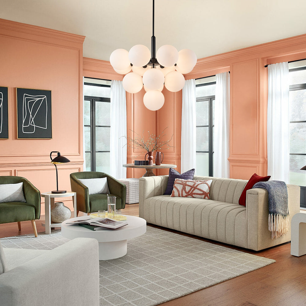 Freyza | Eloria moderner Glas-Kronleuchter – modernes Esszimmer, Wohnzimmer