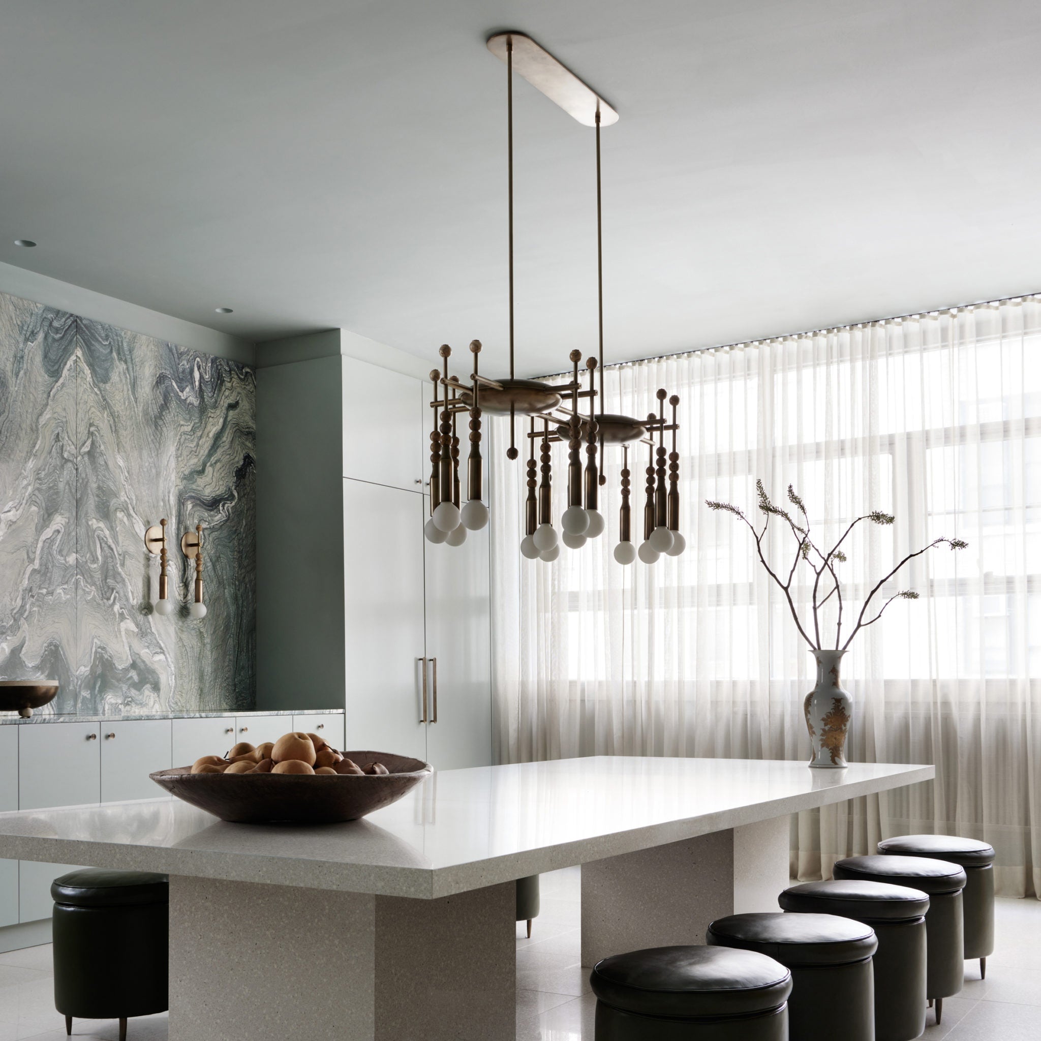 Freyza | Esoleth Traditional Elegance Marble Chandelier – Traditional Dining Room Living Room
